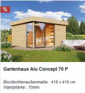 Gartenhaus Alu-Konzept