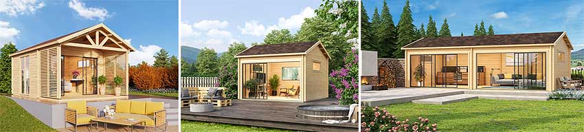 Lounge Gartenhäuser mit Satteldach