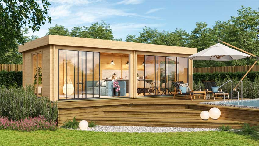 Gartenhaus Lounge Alu Concept 44B