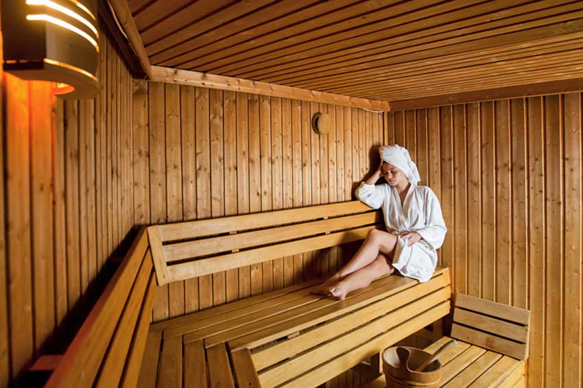 erkältet in der Sauna