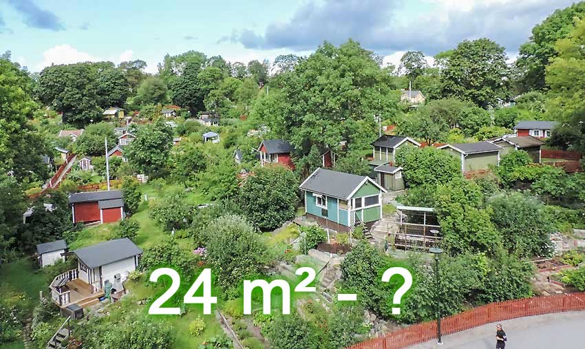 Gartenhaus 24m² – welche Maße gelten?